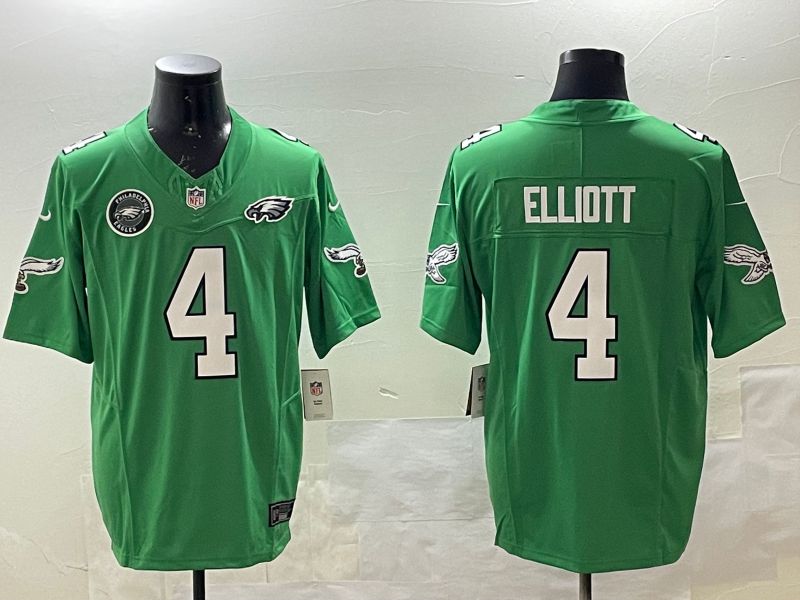 Men Philadelphia Eagles #4 Elliott Green three generations 2025 Nike Vapor Limited NFL Jersey style 5